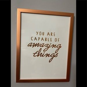 Rose Gold Home Decor Sign